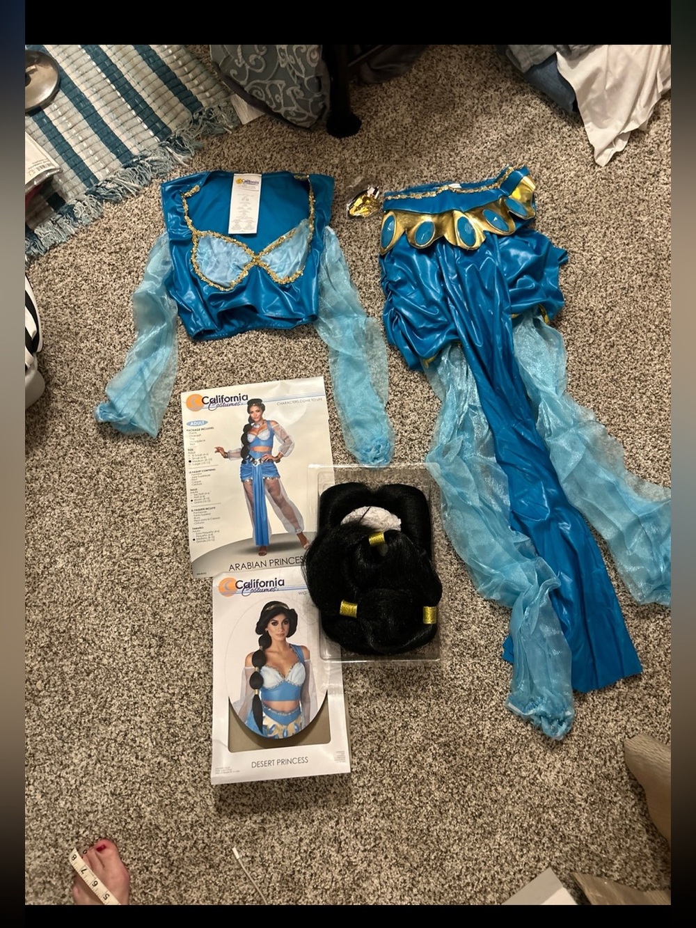 California Costume Blue Arabian Princess Kids Costume with Accessories